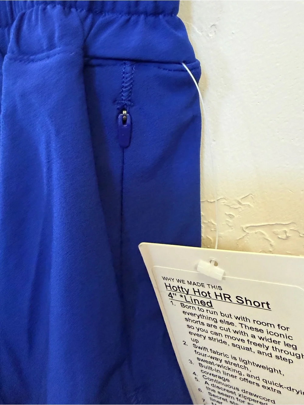 Lululemon Hotty Hot HR Short 4” Lined Blue Size 10 NWT